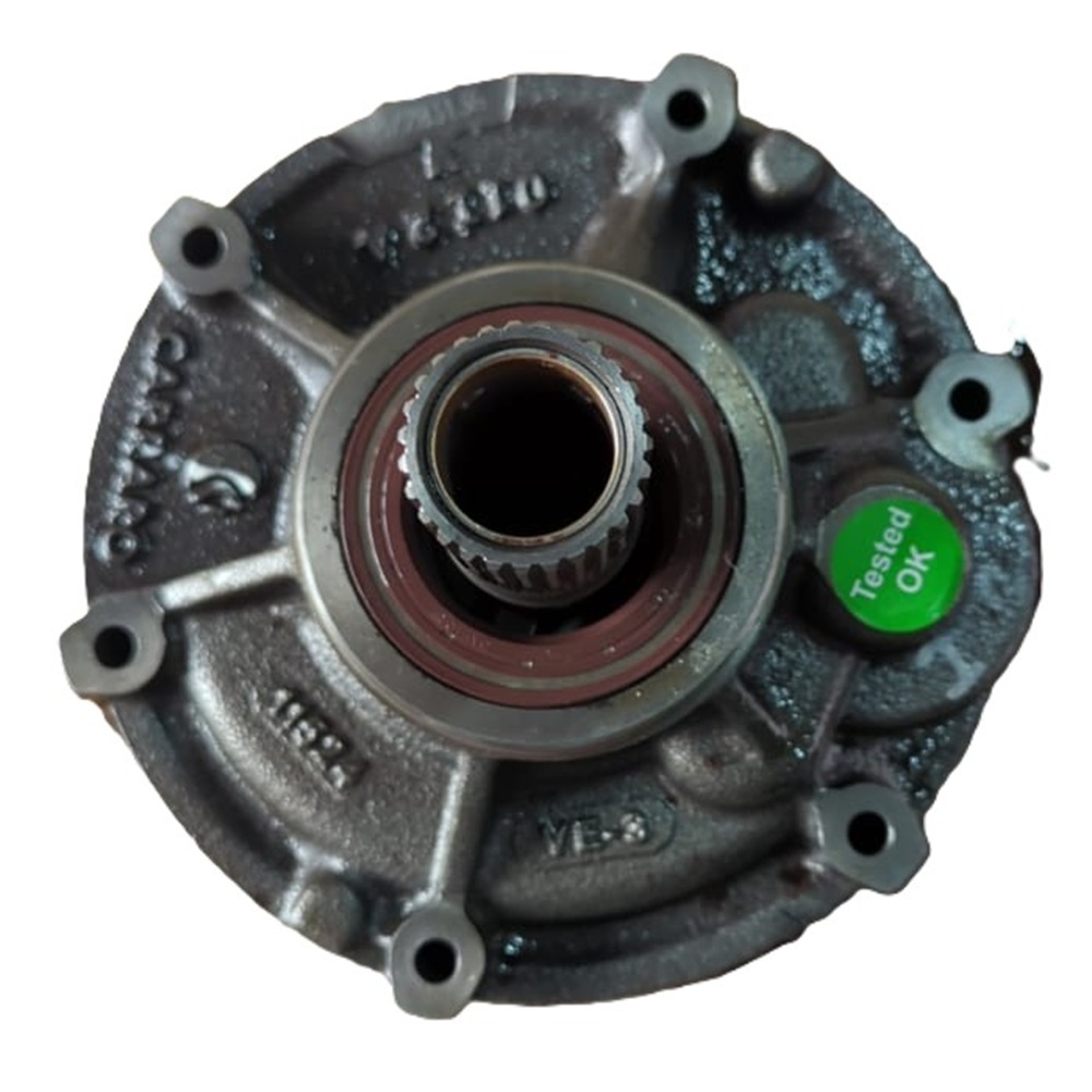 Top view of Carraro Genuine 134725 Charging Pump with mounting bolt layout.